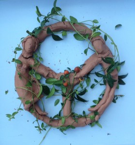 De geliefden in klei verbeeld