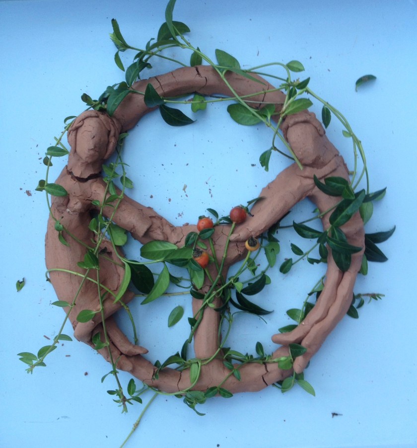 De geliefden in klei verbeeld